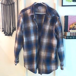Mens Carhartt Flannel Button Down original fit size 2XL